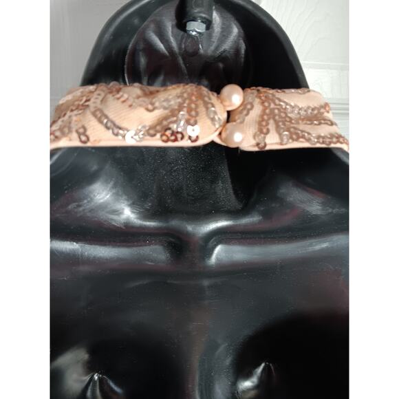 Emi Rose Gold Sequin Halter Maxi Dress - Lulus - Medium - Picture 5 of 6